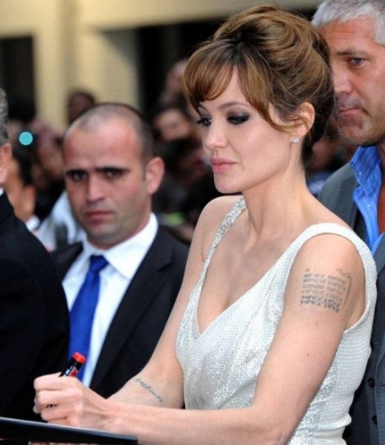 Angelina is left-handed